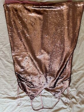 re:named Satin Slip Top in Copper Pink